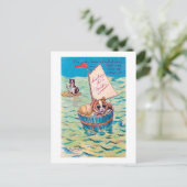 ルイワーイン海の孤独な猫 ポストカード (スタンド正面)