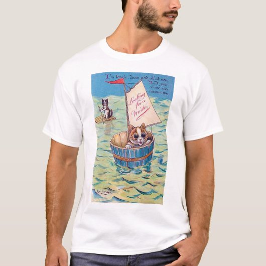 ルイワーイン海の孤独な猫 Tシャツ (正面)