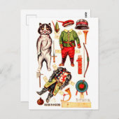 ルイワーイン紙ドール・ロビン・フード ポストカード (正面/裏面)