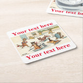 ルイワーイン スクエアペーパーコースター (アングル)