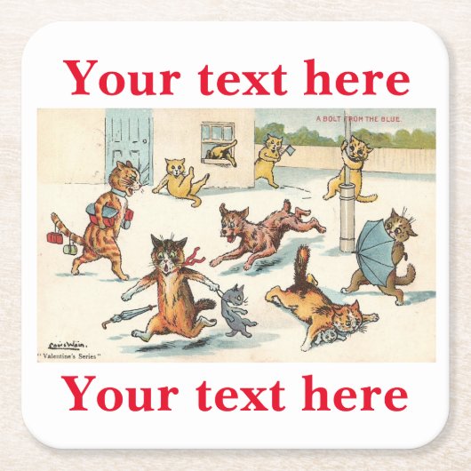 ルイワーイン スクエアペーパーコースター (正面)