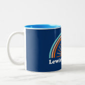 ルイヴィルレイクテキサス州レインボー ツートーンマグカップ (左)