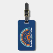 ルイヴィルレイクテキサス州レインボー ラゲッジタグ (正面縦)