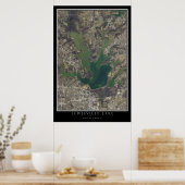 ルイヴィル湖テキサス州衛星ポスターマップ ポスター (キッチン)