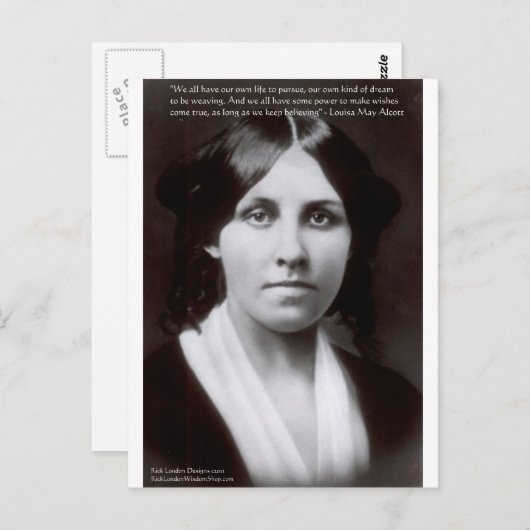 ルイーサメイアルコット&目的・夢引用文ギフト ポストカード (正面/裏面)
