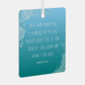 ルイースヘイ引用文 |すべては順調だ。僕は無事だ メタルオーナメント (正面右)