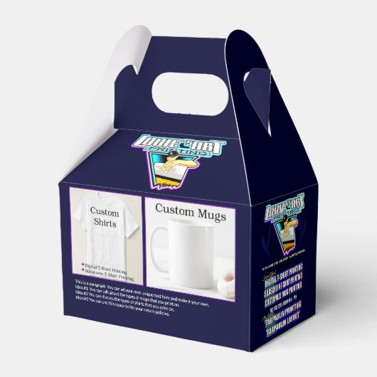 ルイーズのアートプリント | 顧客 | ギフトボックス フェイバーボックス (裏面サイド)