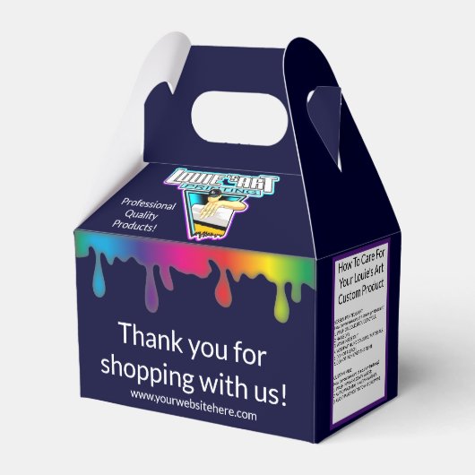 ルイーズのアートプリント | 顧客 | ギフトボックス フェイバーボックス (正面サイド)