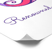 ルイーズのイニシャルLの落書きハートアート名前の意味 ポスター (角)