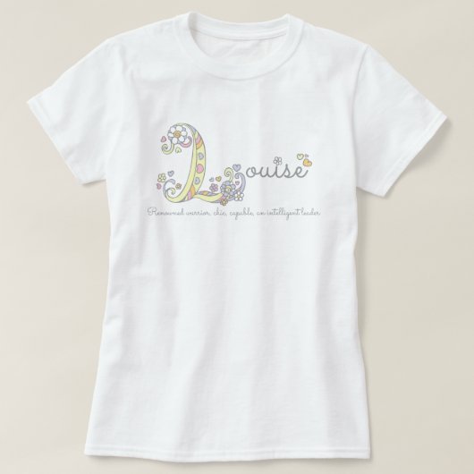 ルイーズの女の子L一流の意味モノグラムのティー Tシャツ (デザイン正面)