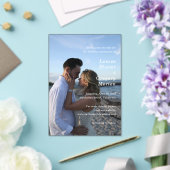 ルイーズシンプルフォトモダンウェディング日付を保存 アクリル招待状 (インサイチュ (ウェディング))