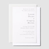 ルイーズシンプルモダン結婚式日付を保存 ベラム紙招待状 (オフセット)