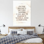 ルイーズ引用文 – すべて完璧 キャンバスプリント (インサイチュ (寝室))