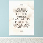 ルイーズ引用文 – すべて完璧 キャンバスプリント (インサイチュ (ウッドフロア))