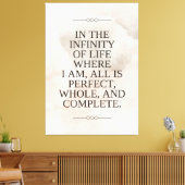 ルイーズ引用文 – すべて完璧 キャンバスプリント (インサイチュ (リビング))