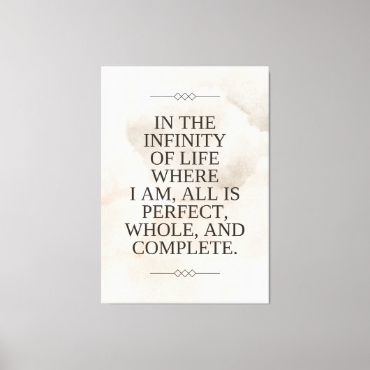 ルイーズ引用文 – すべて完璧 キャンバスプリント (正面)