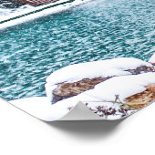 ルイーズ湖アルバータカナダ冬の写真 ポスター (角)