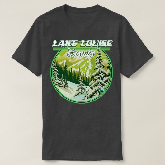 ルイーズ湖カナダ Tシャツ (デザイン正面)
