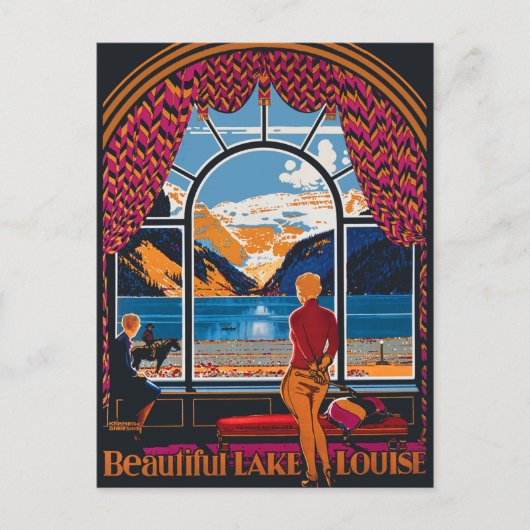 ルイーズ湖、窓からの眺め、カナダ ポストカード (正面)