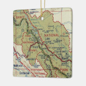 ルイーズ湖ABヴィンテージマップ セラミックオーナメント (左)
