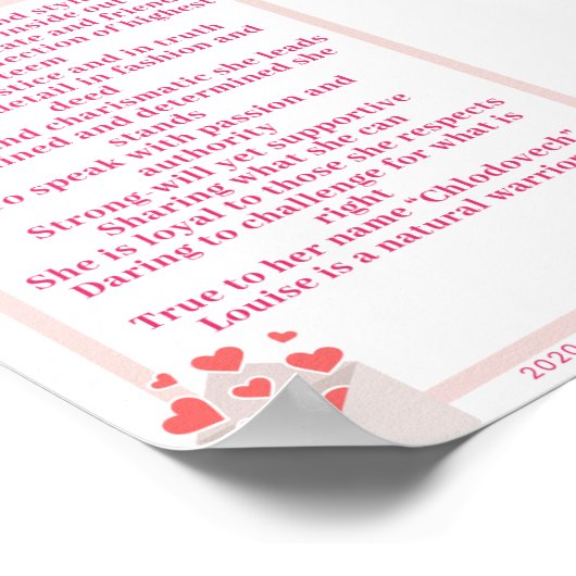 「ルイーズ」の名詩 ポスター (角)