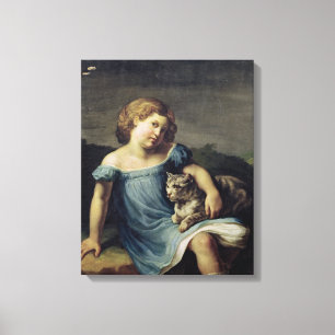 ルイーズ・ヴェルネットの子としてのポートレート, 1818-19 キャンバスプリント