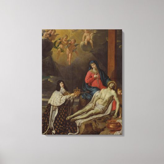 ルイ十三世のフランス王とルイ十三世の誓い キャンバスプリント (正面)