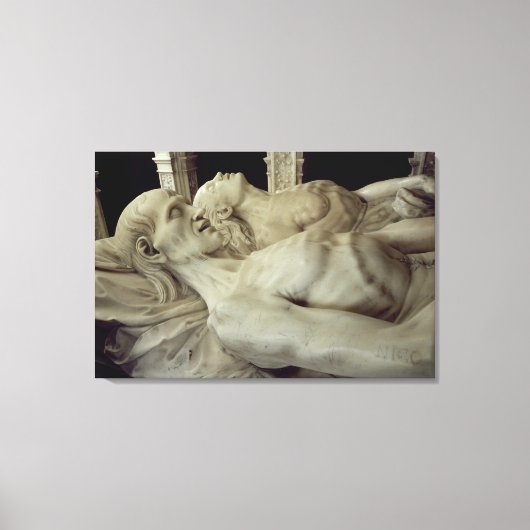 ルイ十二世とブルターニュのアンの像 キャンバスプリント (正面)