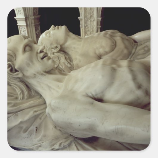 ルイ十二世とブルターニュのアンの像 スクエアシール (正面)