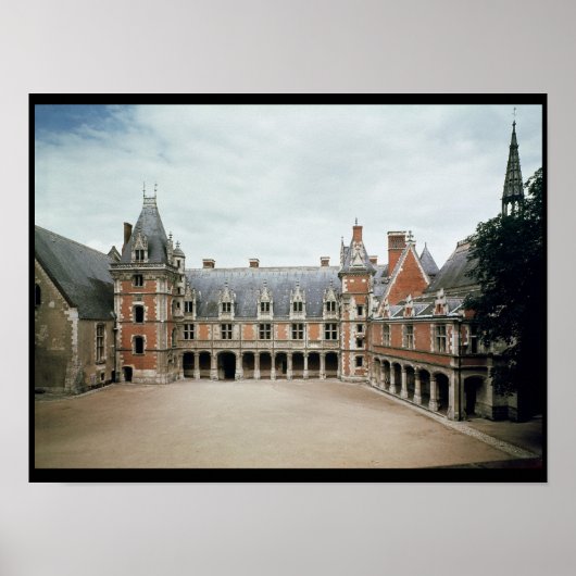 ルイ十二世の翼のファサード、1498年～1503年 ポスター (正面)