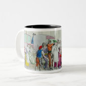 ルイ寺院に連れて行かれるXVIおよび彼の家族 ツートーンマグカップ (正面左)