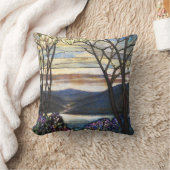 ルイ心地よいティファニー – ステンドグラス4マグノリアス クッション (ブランケット)