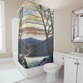 ルイ心地よいティファニー – ステンドグラス4マグノリアス シャワーカーテン (インサイチュ)