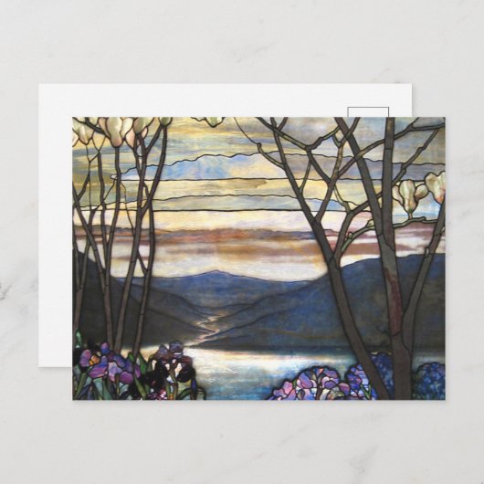 ルイ心地よいティファニー – ステンドグラス4マグノリアス ポストカード (正面/裏面)