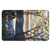 ルイ心地よいティファニー-ステンドグラス4マグノリア マグネット (横)