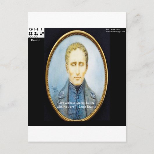 ルイ点字有名引用文 ポストカード (正面)