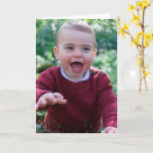 ルイ王子は第1誕生日を祝います カード (黄色い花)