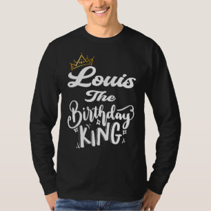 ルイ誕生日キングハッピーバースデーメンズT Tシャツ
