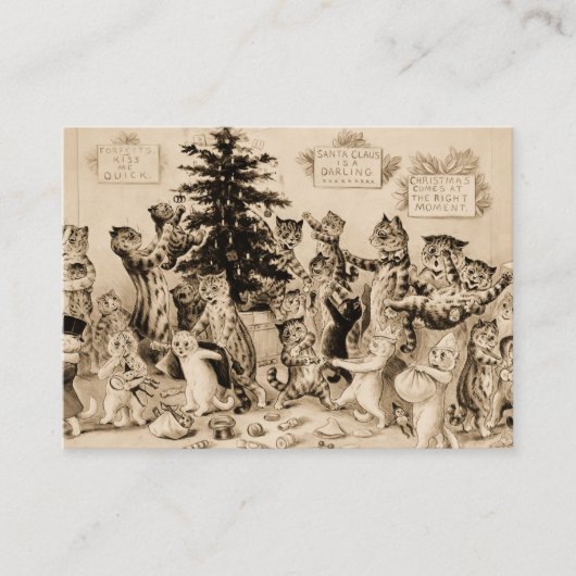 ルイ飾ワーインの猫のクリスマスツリー エンクロージャーカード (正面)