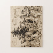 ルイ飾ワーインの猫のクリスマスツリー ジグソーパズル (縦)