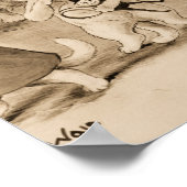 ルイ飾ワーインの猫のクリスマスツリー ポスター (角)