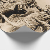 ルイ飾ワーインの猫のクリスマスツリー ラッピングペーパー (角)