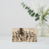 ルイ飾ワーインの猫のクリスマスツリー 名刺 (スタンド正面)