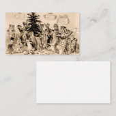 ルイ飾ワーインの猫のクリスマスツリー 名刺 (正面/裏面)
