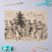 ルイ飾ワーインの猫のクリスマスツリー 薄葉紙 (クラフト)