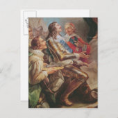 ルイ13世はノートルダム教会を捧げた ポストカード (正面/裏面)