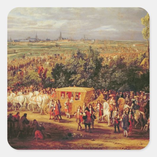 ルイ14世とマリー・セリーズの入場 スクエアシール (正面)