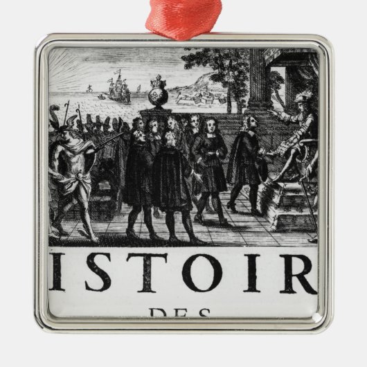 ルイ14世のフランスの王著基礎 メタルオーナメント (正面)