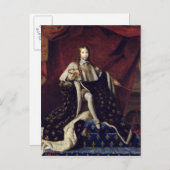 ルイ14世のポートレートは10 1648年を老化させました ポストカード (正面/裏面)