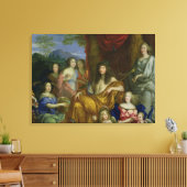 ルイ14世の一族1670年 キャンバスプリント (インサイチュ (リビング))